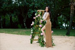 杨幂 大长腿 长裙 花 户